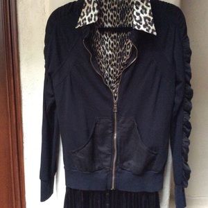 XCVI BOMBER JACKET BLACK SIZE SMALL